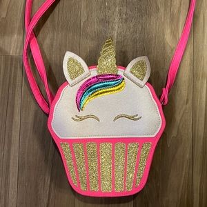 Girls unicorn cupcake purse